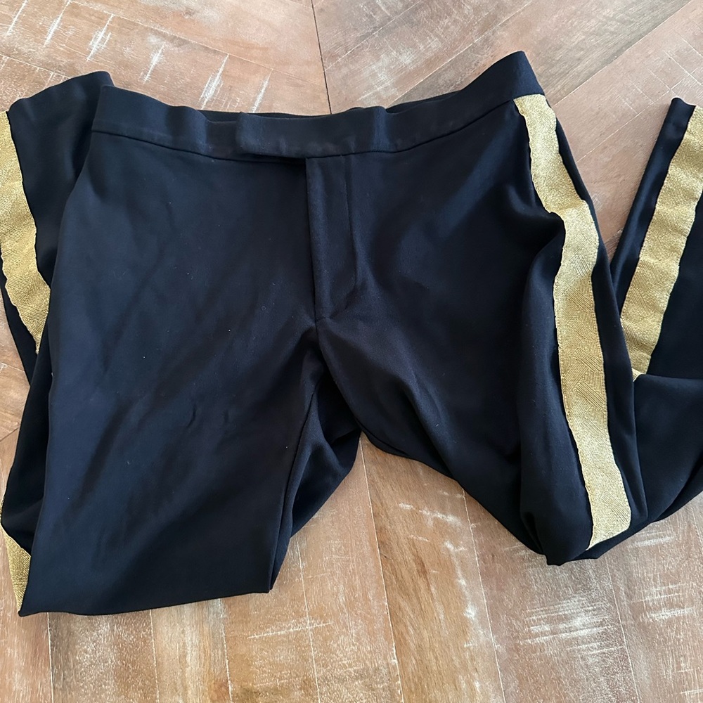 Ralph Lauren fitted pants with gold stripe